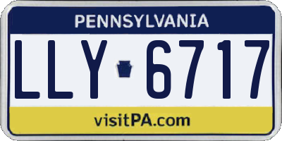 PA license plate LLY6717