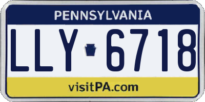 PA license plate LLY6718