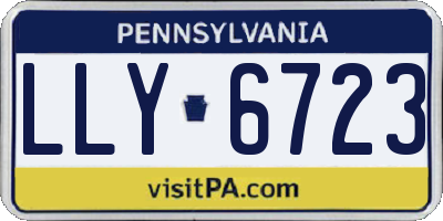 PA license plate LLY6723