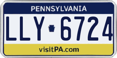 PA license plate LLY6724