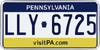 PA license plate LLY6725