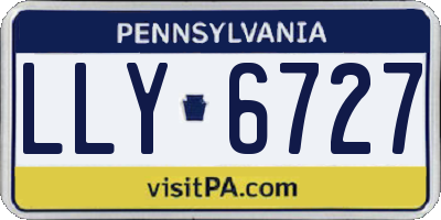 PA license plate LLY6727