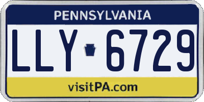 PA license plate LLY6729