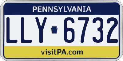 PA license plate LLY6732