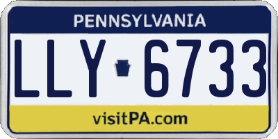 PA license plate LLY6733