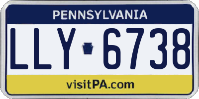 PA license plate LLY6738