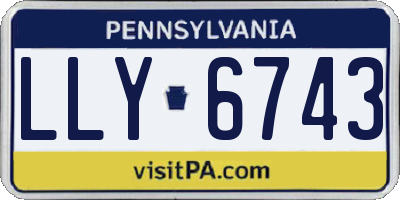 PA license plate LLY6743