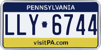 PA license plate LLY6744