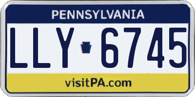 PA license plate LLY6745