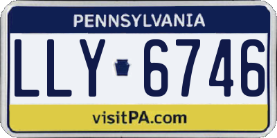 PA license plate LLY6746