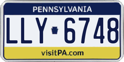 PA license plate LLY6748