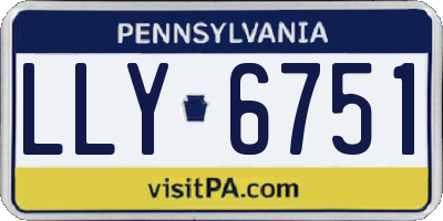PA license plate LLY6751