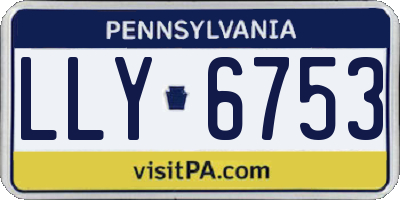 PA license plate LLY6753
