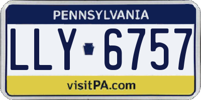 PA license plate LLY6757