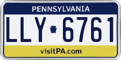PA license plate LLY6761