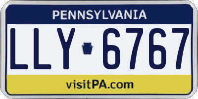 PA license plate LLY6767