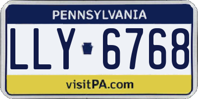 PA license plate LLY6768