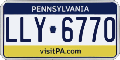 PA license plate LLY6770