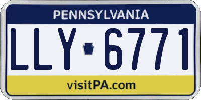 PA license plate LLY6771
