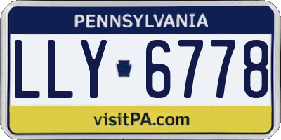 PA license plate LLY6778