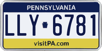 PA license plate LLY6781