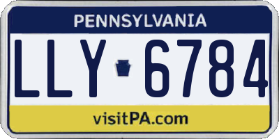 PA license plate LLY6784