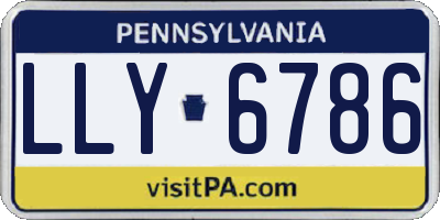 PA license plate LLY6786