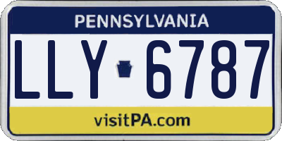 PA license plate LLY6787