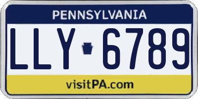 PA license plate LLY6789