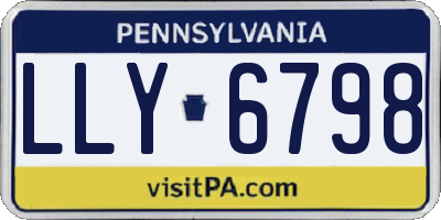 PA license plate LLY6798