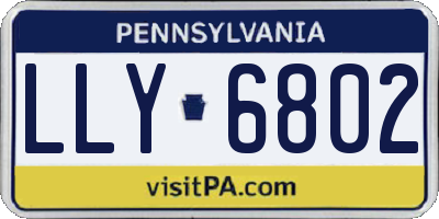PA license plate LLY6802