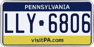 PA license plate LLY6806