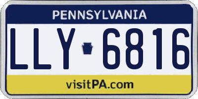 PA license plate LLY6816