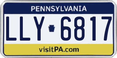 PA license plate LLY6817