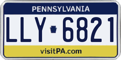 PA license plate LLY6821