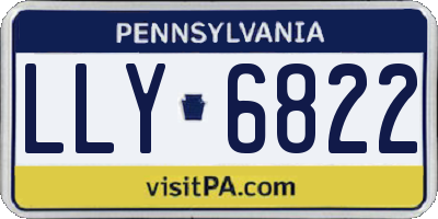 PA license plate LLY6822