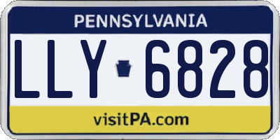 PA license plate LLY6828