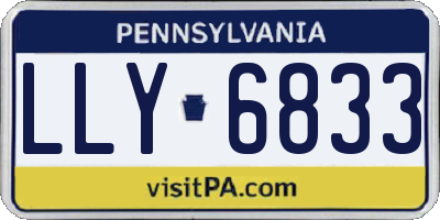 PA license plate LLY6833