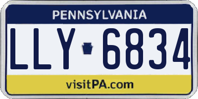 PA license plate LLY6834