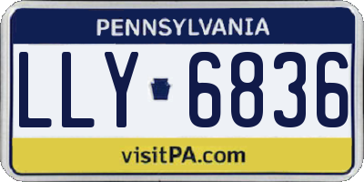 PA license plate LLY6836
