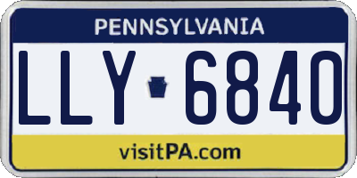 PA license plate LLY6840