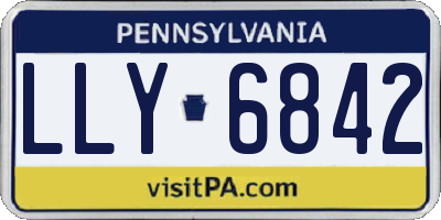 PA license plate LLY6842