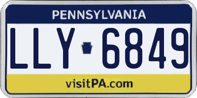 PA license plate LLY6849
