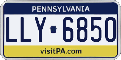 PA license plate LLY6850