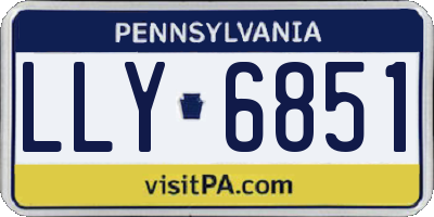 PA license plate LLY6851