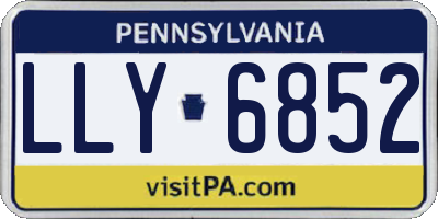 PA license plate LLY6852