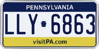PA license plate LLY6863