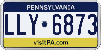 PA license plate LLY6873