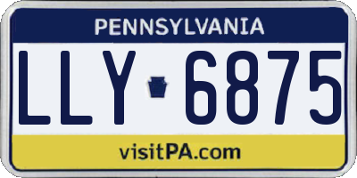 PA license plate LLY6875