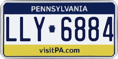 PA license plate LLY6884